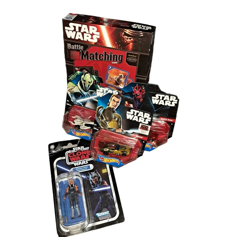 NIB-STAR WARS COLLECTORS GRAB BAG-Ahsoka, 3Hotwheels, Battle Match
